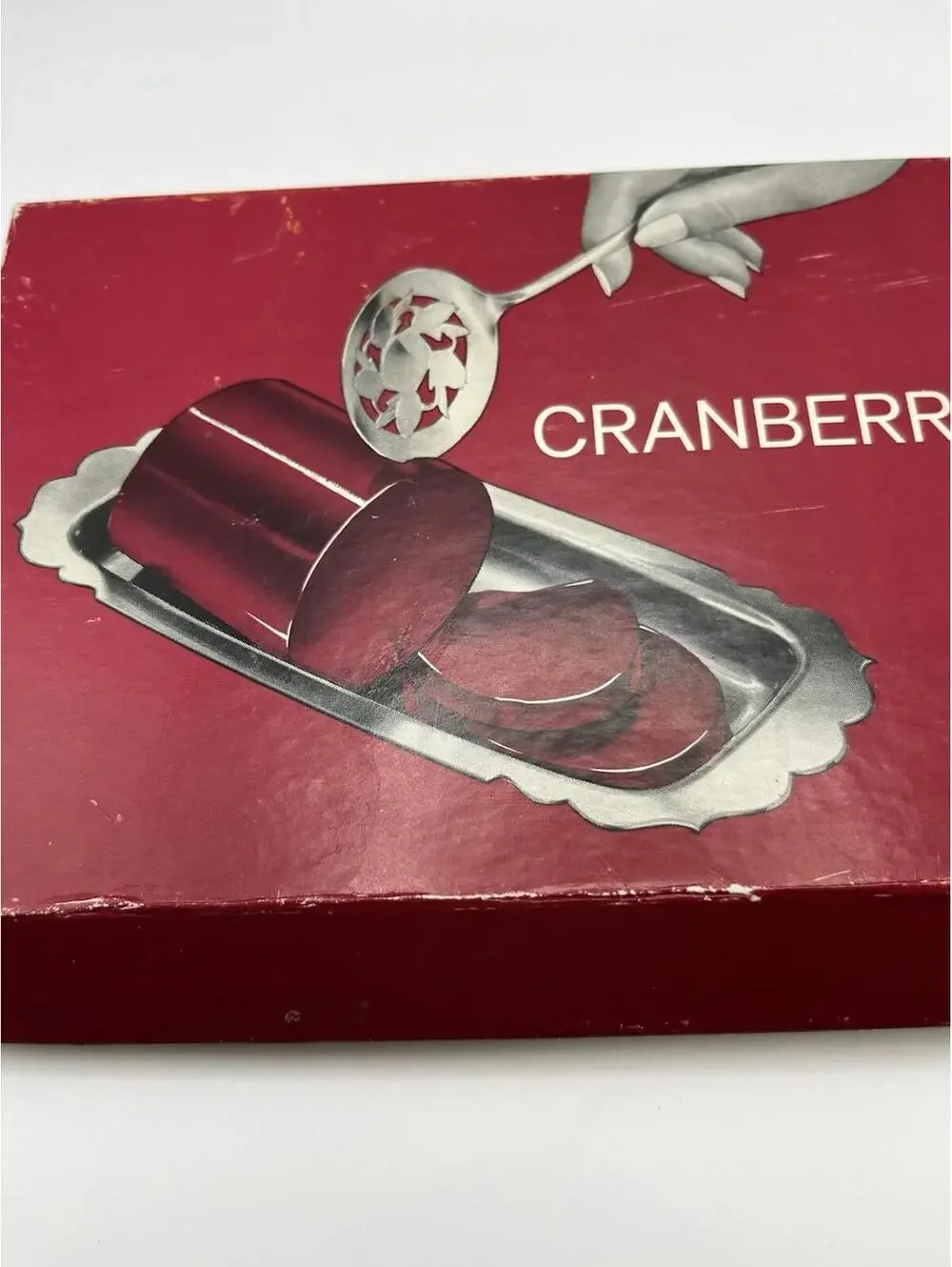 WM. Rogers Silverplate Ocean Spray VTG Cranberry Set Spoon & Plate Original Box